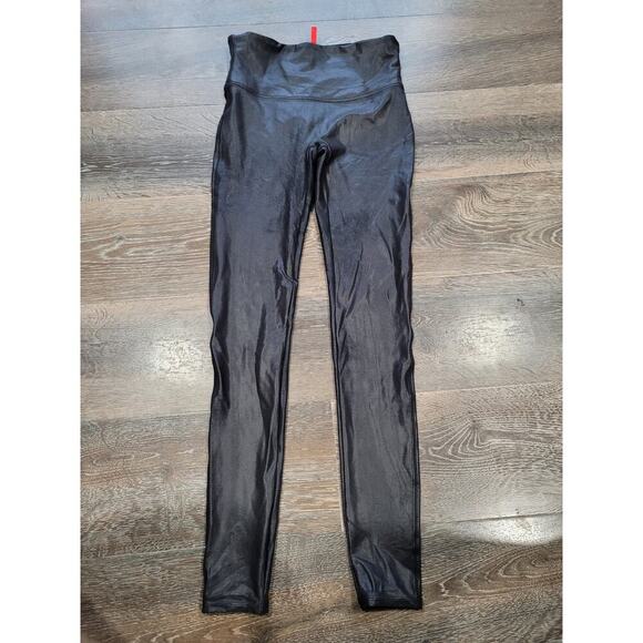 Spanx Faux Leather Women's Leggings L‎ Tall Black #9 - Picture 1 of 5